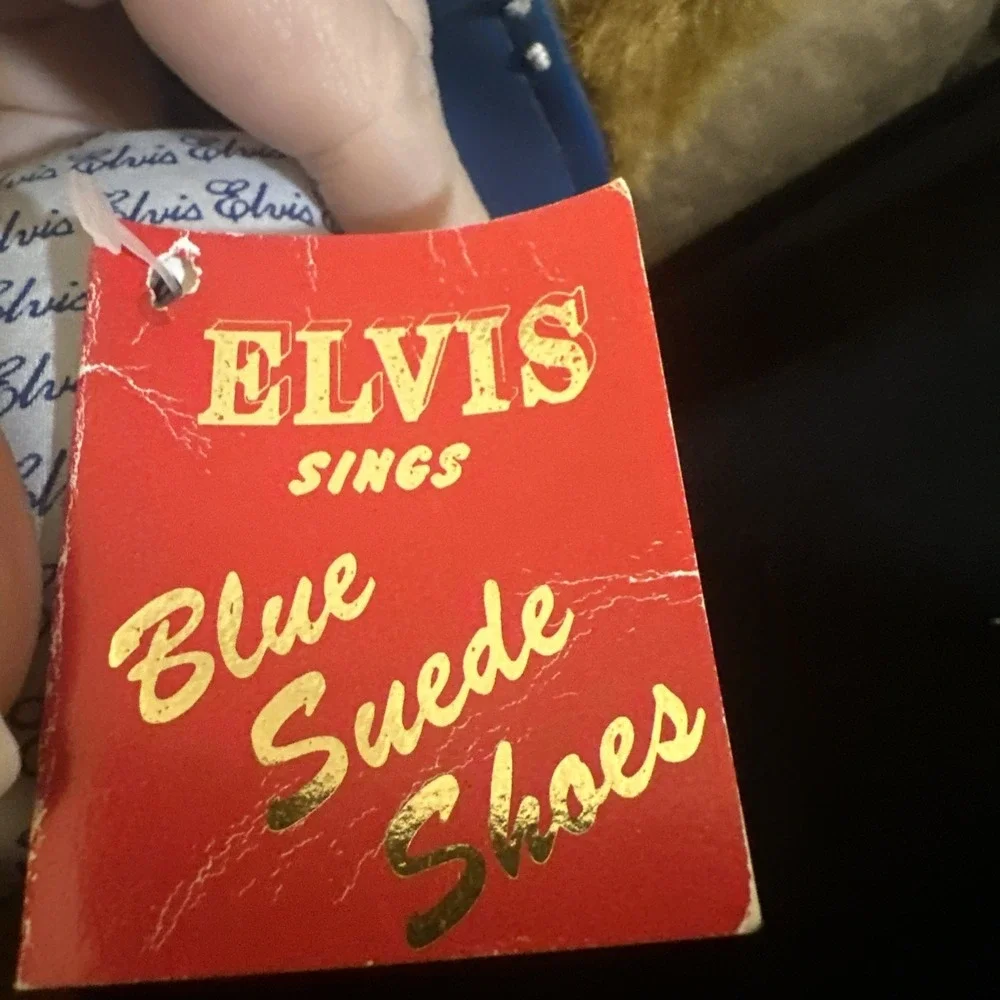 Elvis Presley Plush Blue Suede Shoes Teddy Bear Vintage 1994 RARE No Singing Box